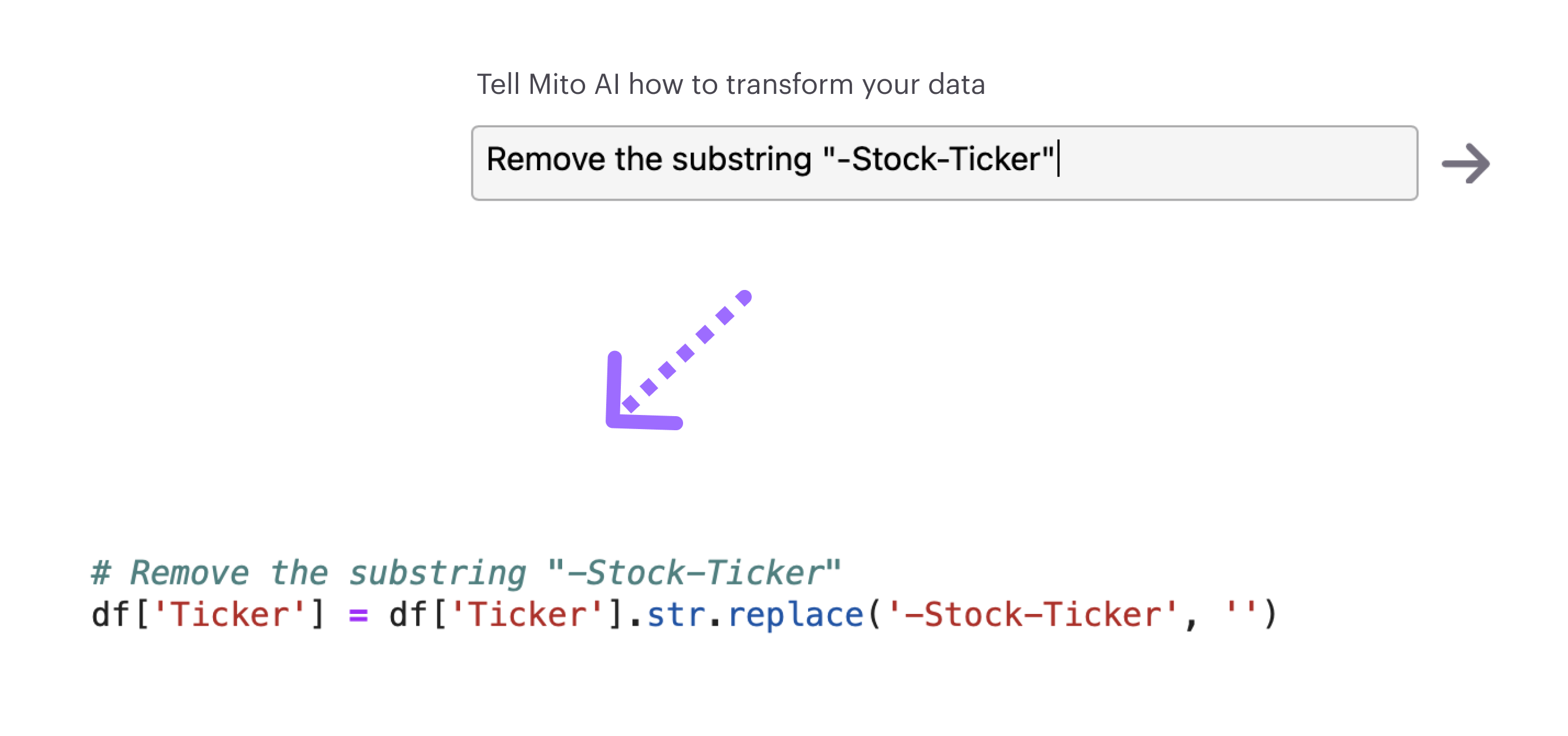 Generate code with Mito AI